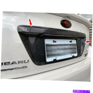 Cover Rear Trunk YfɂăXoWRX STI 2017ACZXt[Jo[+gNbhgK[jbV Carbon For Subaru WRX STI 2017 Rear License Frame Cover +Trunk Lid Garnish Trim