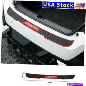 Cover Rear Trunk �S���Ԃ̃��A�o���p�[�J�o�[�X�e�b�J�[�X�g���b�v�g�����v���e�N�^�[�g�����N�K�[�h�V���v���[�g Rubber Car Rear Bumper Cover Sticker Strip Trim Protector Trunk Guard Sill Plate �y���s�A���i�z