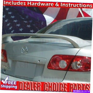 Cover Rear Trunk 2003-2006 2007 2008}c_6t@Ng[X^CX|C[AgNEBO/bgLEDCgPRIMER 2003-2006 2007 2008 Mazda 6 Factory Style Spoiler Trunk Wing w/LED Light PRIMER