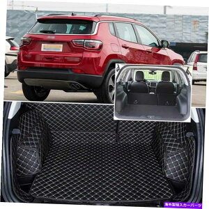 Cover Rear Trunk W[vRpXpPUU[AgNJo[}bg̃V[gobNveN^[J[ybg PU Leather Rear Trunk Cover Mats Seat Back Protector Carpets For Jeep Compass
