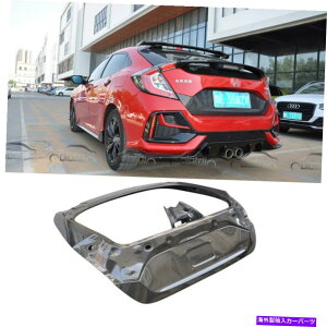 Cover Rear Trunk z_VrbNFK7 FK8nb`obNAgNbhu[cJo[J[{t@Co[2016Abv̂߂ For Honda Civic FK7 FK8 Hatchback Rear Trunk Lid Boot Cover Carbon Fiber 2016-up
