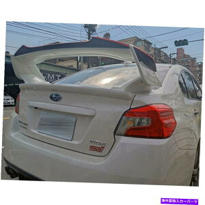 Cover Rear Trunk ĥ߂ɃXoWRX STI 4K[j[tbvSTIgNX|C[+TChtBJo[ Unpainted For Subaru WRX 4th STI Gurney Flap STI Trunk Spoiler+Side Fin Cover