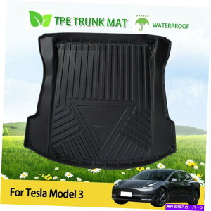 Cover Rear Trunk Ԃ̃AgNJ[SCi[̃gN}bgJo[tBbgeXf3veN^[}bgRubbe Car Rear Trunk Cargo Liner Trunk Mat Cover Fit Tesla Model 3 Protector Mat Rubbe