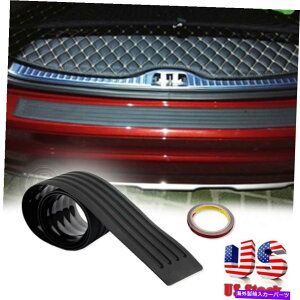 Cover Rear Trunk Ԃ̃Aop[V/veN^[v[go[Jo[K[hpbh`g Black Car Rear Bumper Sill/Protector Plate Rubber Cover Guard Pad Moulding Trim