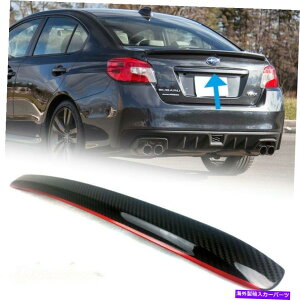 Cover Rear Trunk GNXeAAgNbhJo[1PCSɂĂ̓XoWRX STIZ_2017J[{+ RED Exterior Rear Trunk Lid Cover 1PCS For Subaru WRX STI Sedan 2017 Carbon + RED