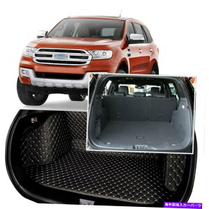 Cover Rear Trunk tH[hGxXĝ߂ɃubNAgNJo[J[S}bgV[gtAveN^[5 Black Rear Trunk Cover Cargo Mats Seat&Floor Protector For Ford Everest 5 Seats
