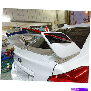 Cover Rear Trunk BLACK + RED LINE FIT FOR SUBARU WRX 4THSEDAN TRUNK SPOILER SIDE FIN FINS COVER BLACK + RED LINE FIT FOR SUBARU WRX 4TH SEDAN TRUNK SPOILER SIDE FIN FINS COVER