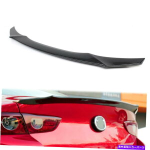 Cover Rear Trunk AgNX|C[ECOJo[gJ[{t@Co[ABStBbg}c_3ANZ2019N2020N Rear Trunk Wing Spoiler Cover Trim Carbon Fiber ABS Fit Mazda 3 Axela 2019-2020