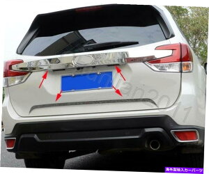 Cover Rear Trunk 201920XotHX^[X`[Zbg̐`Jo[gJwʃhAEgN Rear Door Trunk Opening Molding Cover Trim for 2019-20 Subaru Forester Steel Set