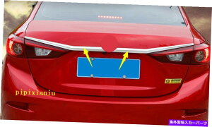 Cover Rear Trunk 2{ABSN[AgNbhe[Q[g`Jo[Ƀ}c_3ANZ2017N2018N 2x ABS chrome Rear Trunk Lid Tail Gate Molding Cover For Mazda 3 Axela 2017-2018
