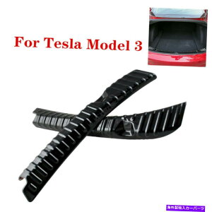 Cover Rear Trunk ubNgNAop[veN^[v[gJo[VɂĂ̓eXf3 2017N2019N Black Trunk Rear Bumper Protector Plate Cover Sill For Tesla Model 3 2017-2019