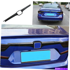 Cover Rear Trunk ホンダアコードのためにフィット2018-2020リアテールゲート、トランクリッドカバートリム明るいブラック Fit For Honda Accord 2018-2020 Rear Tailgate Trunk Lid Cover Trim Bright Black