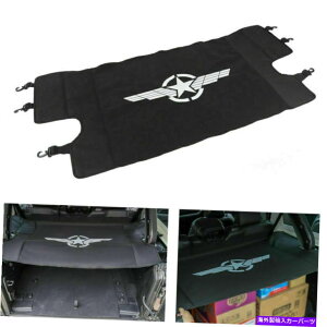 Cover Rear Trunk ���A�t�@�C�u�E�X�^�[�̉H�̊��g�����N�J�[�S�J�o�[�J�[�e���p�����O���[2018����19 CA Rear Five-star wings Flag Trunk Cargo Cover CURTAIN For Wrangler 2018-19 CA �y���s�A���i�z