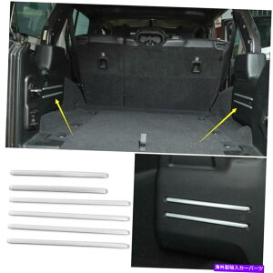 Cover Rear Trunk �t�B�b�g���̂��߂̃W�[�v�E�����O���[JL 2018 2019���A�e�[���g�����N�J�[�S�J�o�[�g�����V���o�[6PCS Fit For Jeep Wrangler JL 2018 2019 Rear Tail Trunk Cargo Cover Trim Silver 6PCS