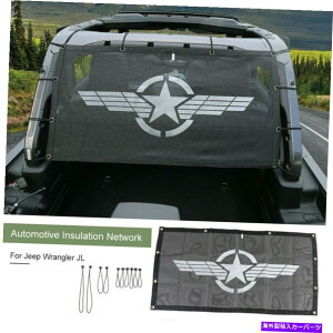 Cover Rear Trunk ubNAgNTVF[hbV\tggbvJo[ɃW[vEO[JL 2018+ 4hA Black Rear Trunk Sunshade Mesh Soft Top Cover For Jeep Wrangler JL 2018+ 4-Door