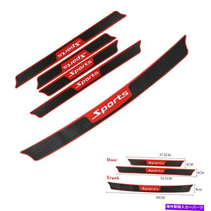 Cover Rear Trunk Ԃ̃hAXJbtVJo[AgNveN^[Xgbv͑ϐmXbvXNb` Car Door Scuff Sill Cover Rear Trunk Protector Strips Scratch Resistant Non-slip