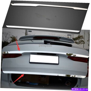 Cover Rear Trunk {{XC60̂߂ɃtBbg2018N2020NXeXe[AgNbhJo[g2PCS Fit For Volvo XC60 2018-2020 Stainless steel Tail Rear Trunk Lid Cover Trim 2pcs
