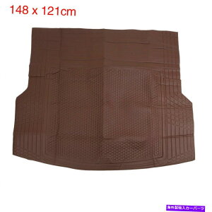 Cover Rear Trunk jo[TJ[FaxuU[uEAgNJ[SCi[}bgtAgCJo[ Universal Car Faxu Leather Brown Rear Trunk Cargo Liner Mat Floor Tray Cover