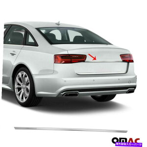 Cover Rear Trunk アウディA6 S6 2016年から2018年セダン用クロームトランクリッドのグラブハンドルカバーS.Steel Chrome Trunk Lid Grab Handle Cover S.Steel for Audi A6 S6 2016-2018 Sedan