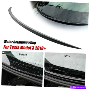 Cover Rear Trunk eXf3 18+OXubNAgNX|C[Jo[ېECOp For Tesla Model 3 18+ Gloss Black Rear Trunk Spoiler Cover Water Retaining Wing