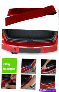 Cover Rear Trunk �Ԃ̃��A�V���p�b�h�o���p�[�v���e�N�^�[�K�[�hRubberTrim�A���`�X�N���b�`�J�o�[�́A�g�����N��� Car Rear Sill Pad Bumper Protector Guard RubberTrim Anti-Scratch Cover red Trunk �y���s�A���i�z