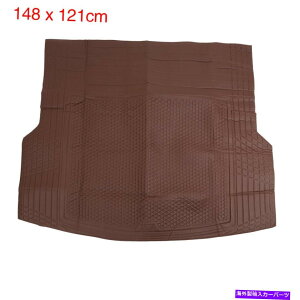 Cover Rear Trunk jo[TJ[FaxuU[uEAgNJ[SCi[}bgtAgCJo[ Universal Car Faxu Leather Brown Rear Trunk Cargo Liner Mat Floor Tray Cover
