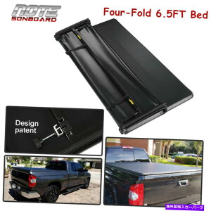 Cover Rear Trunk 2014-2017g^^h6.5' xbĥ߂4{̃\tggNgm[Jo[̎t For 2014-2017 Toyota Tundra 6.5' Bed 4-Fold Soft Trunk Tonneau Cover Replacement