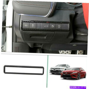 Cover Rear Trunk 2018-2020g^JJ[{t@Co[AgNXCb`plt[Jo[ĝ߂ For 2018-2020 Toyota Camry Carbon Fiber Rear Trunk Switch Panel Frame Cover Trim