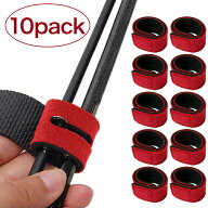 L-park 【楽天1位】 ロッドベルト 10本 釣り竿バンド 釣り 保護ベルト ロッドバンド 結びバンド 釣り具 …