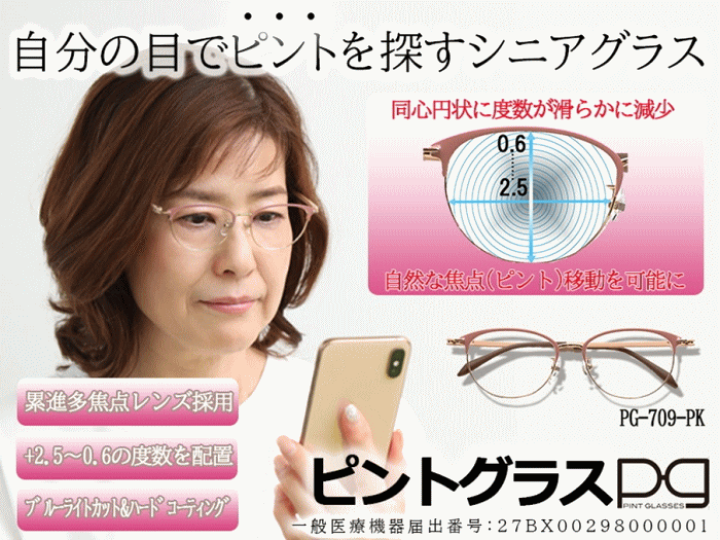 楽天市場】☆ピントグラス PINTGLASSES 老眼鏡 シニアグラス