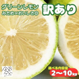 【9/30まで100円OFFクーポンあり】グリーンレモン みため×おいしさ◎【選べる内容量2kg～10kg】 訳あり 生産農家直送【防腐剤 ワックス不使用】安心の愛媛県愛南町産 「りのか・アレンユーレカレモン・ リスボンレモン・マイヤーレモン」送料無料