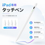 iPad タッチペン ipad専用 第10世代 残量表示 傾き感知 アイパッド ペンシル極細 スタイラスペン パーム…