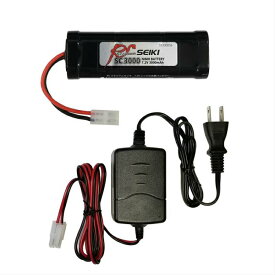 RCスタジアムセイキ SC3000 NIMH 7.2V 3000mAh + AC急速充電器 ラジコン バッテリー RCカー RCトラック　オフロード