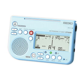 【20%Off】 今だけ譜面台セット用パーツプレゼント！ メトロノーム　電子　SEIKO　セイコー　クォーツメトロノーム×チューナー　STH200BL　クラリネット風基準音 ブルー メトロノーム
