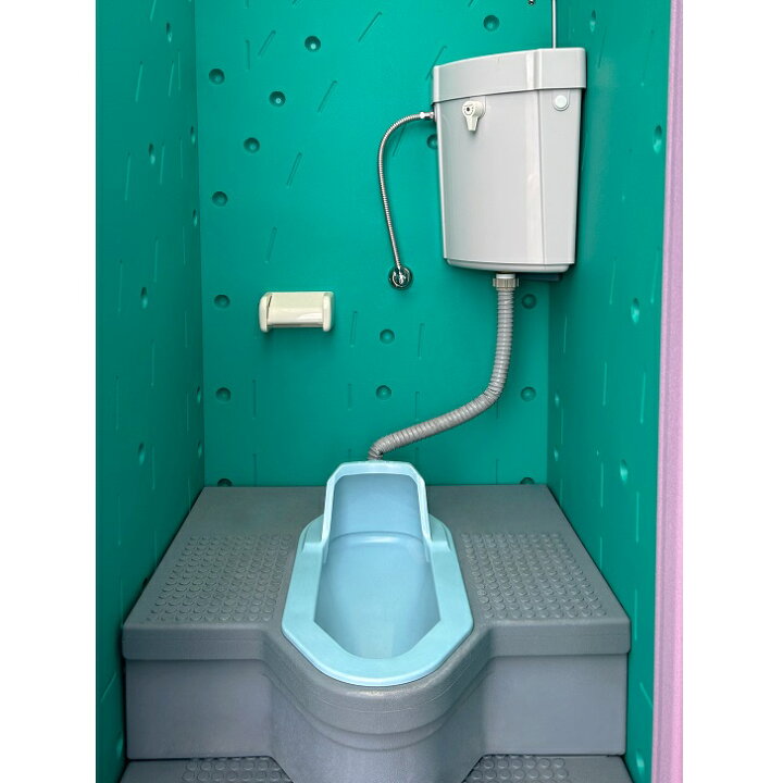 楽天市場】旭ハウス工業 仮設トイレ AUG-1W+15WS 水洗架台付 和式 駐 