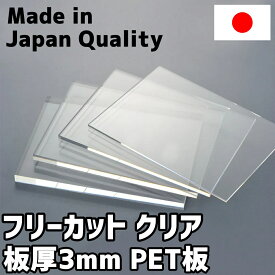 PET板 3mm クリア フリーカット 切り売り 5,000円/1平米 プラスチック