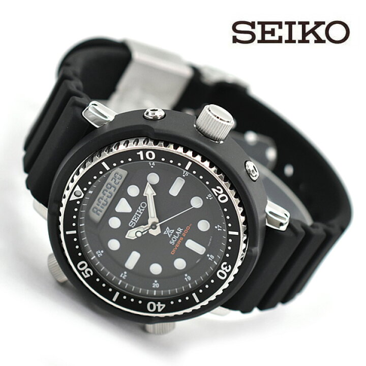 楽天市場】SEIKO 逆輸入セイコー メンズ ソーラー 腕時計 ブラック 