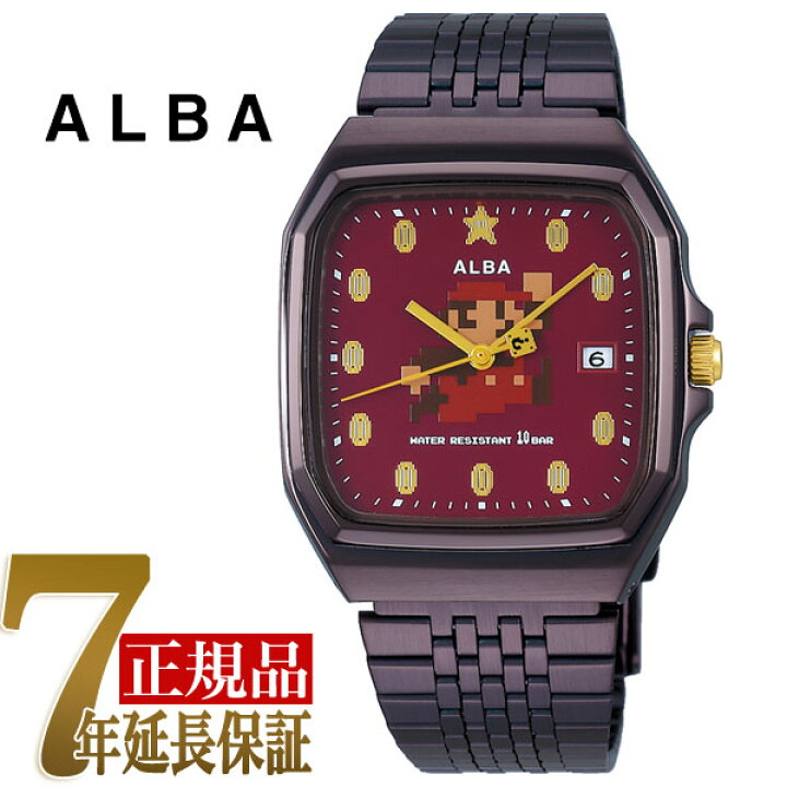 楽天市場 セイコー アルバ Seiko Alba クォーツ メンズ 腕時計 スーパーマリオコラボ ファミコンマリオシリーズ キノコマリオ Acck4 あす楽 セイコー時計専門店 スリーエス