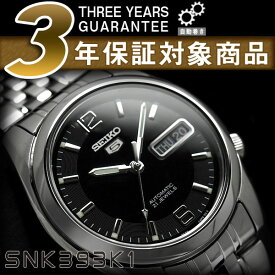 セイコー セイコー5 SEIKO5 セイコーファイブ メンズ 腕時計 SNK393 逆輸入セイコー 自動巻き メカニカル 機械式 オートマチック ブラック SNK393K SNK393K1 メンズ 腕時計