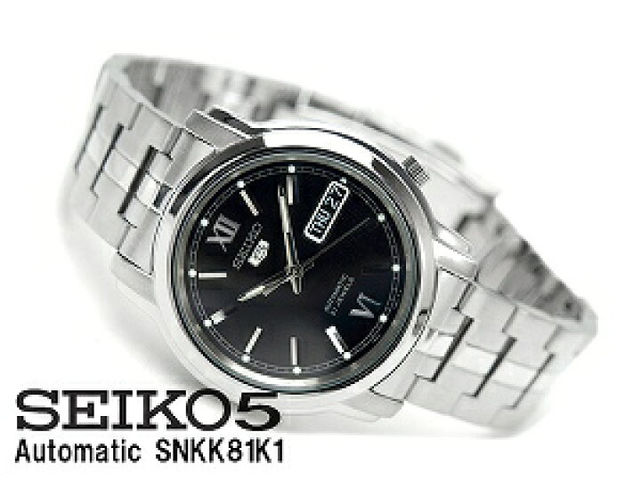 楽天市場】【逆輸入SEIKO5】セイコー5 メンズ自動巻き腕時計 ブラック 