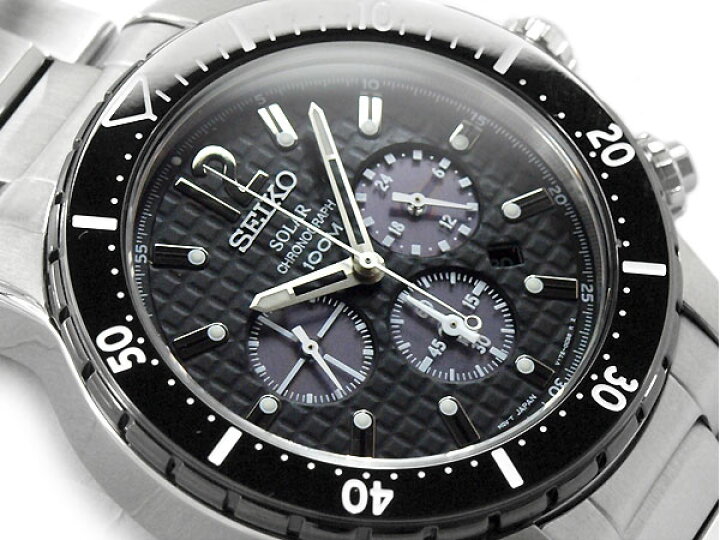 楽天市場】【逆輸入 SEIKO】セイコー ソーラー クロノグラフ メンズ 