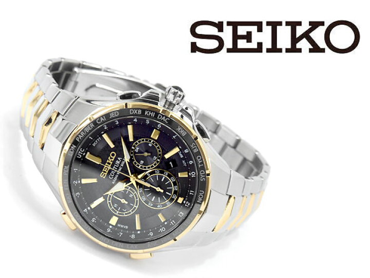 楽天市場】【逆輸入SEIKO】セイコー コーチュラ ソーラー電波 クロノ 
