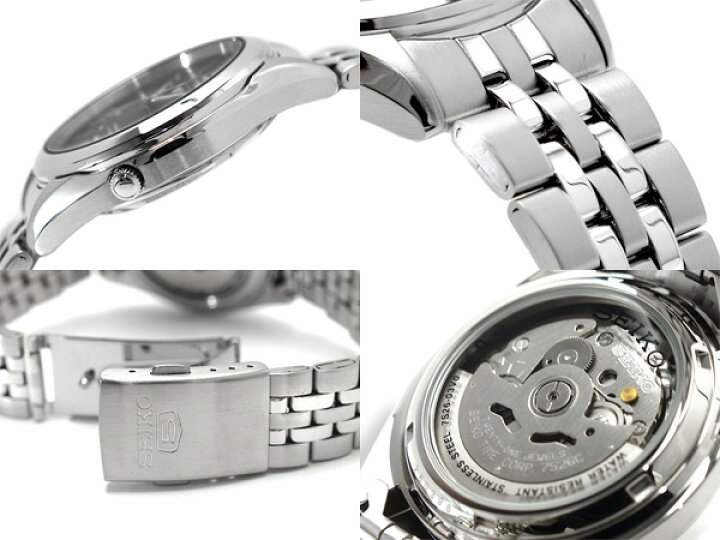 楽天市場】【逆輸入SEIKO5】セイコー5 メンズ自動巻き腕時計 ブラック  