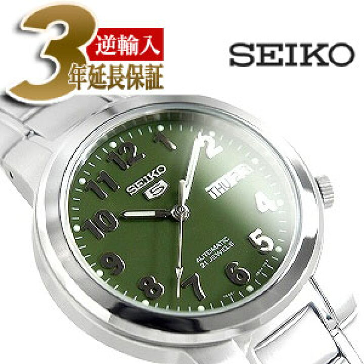 楽天市場】【逆輸入SEIKO5】セイコー5 メンズ 自動巻き腕時計 モス 