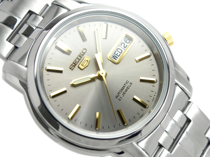 楽天市場】【逆輸入SEIKO5】セイコー5 メンズ自動巻き腕時計 グレー 