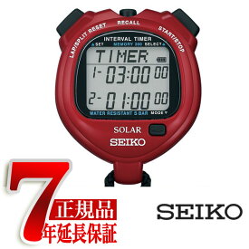 【10%OFFクーポン 4/18 0:00～4/21 9:59】セイコー ストップウォッチ SEIKO STOP WATCH ソーラーレッド SVAJ103