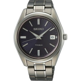 【10%OFFクーポン 4/18 0:00～4/21 9:59】SEIKO 逆輸入セイコー メンズ クォーツ 腕時計 ネイビー チタン製 SUR373P1