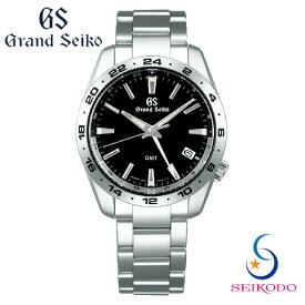 Grand Seiko グランドセイコー SBGN027 クオーツ 9F GMT メンズ 腕時計 ブラック メタルベルト 国内正規品 【無金利ローン可】