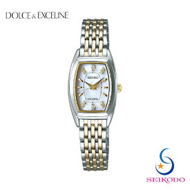 SEIKO セイコー DOLCE & EXCELINE ドルチェ & エクセリーヌ SWCQ089 ソーラー レディース 腕時計 ホワイト文字盤 メタルベルト プレゼント ギフト