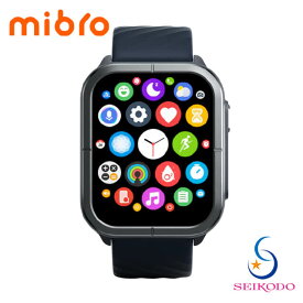 ミブロ Mibro Watch C3 SP380006-C45 スマートウォッチ ブラック メンズ レディース 電話 通話可能 健康管理 ヘルスケア 睡眠 着信通知 替えベルト付き 【1年保証】